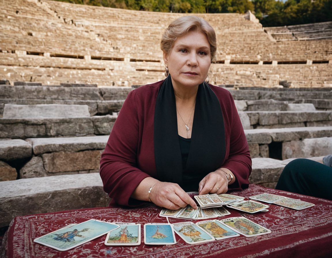 Foto de Nedjelka en una sesión de tarot